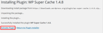 WP super cache settings