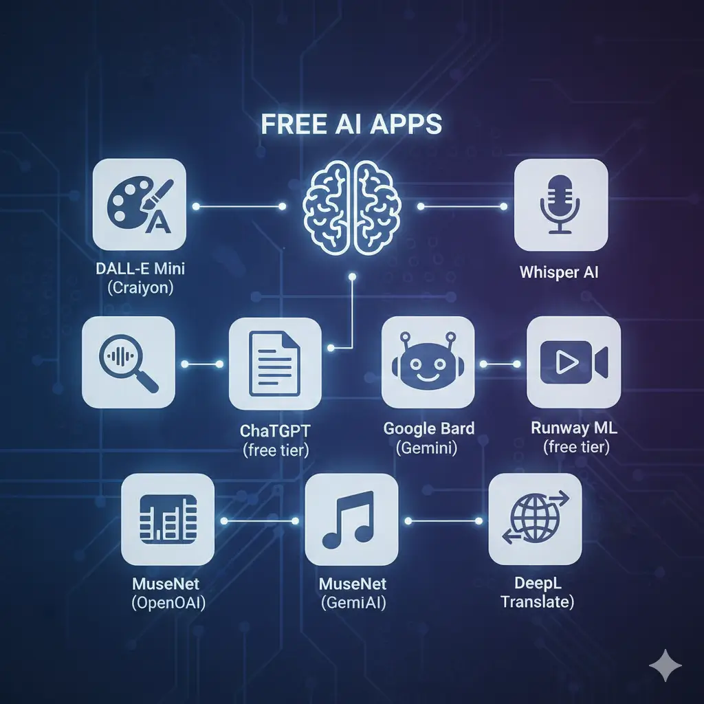 افضل تطبيقات الذكاء الاصطناعي المجانية